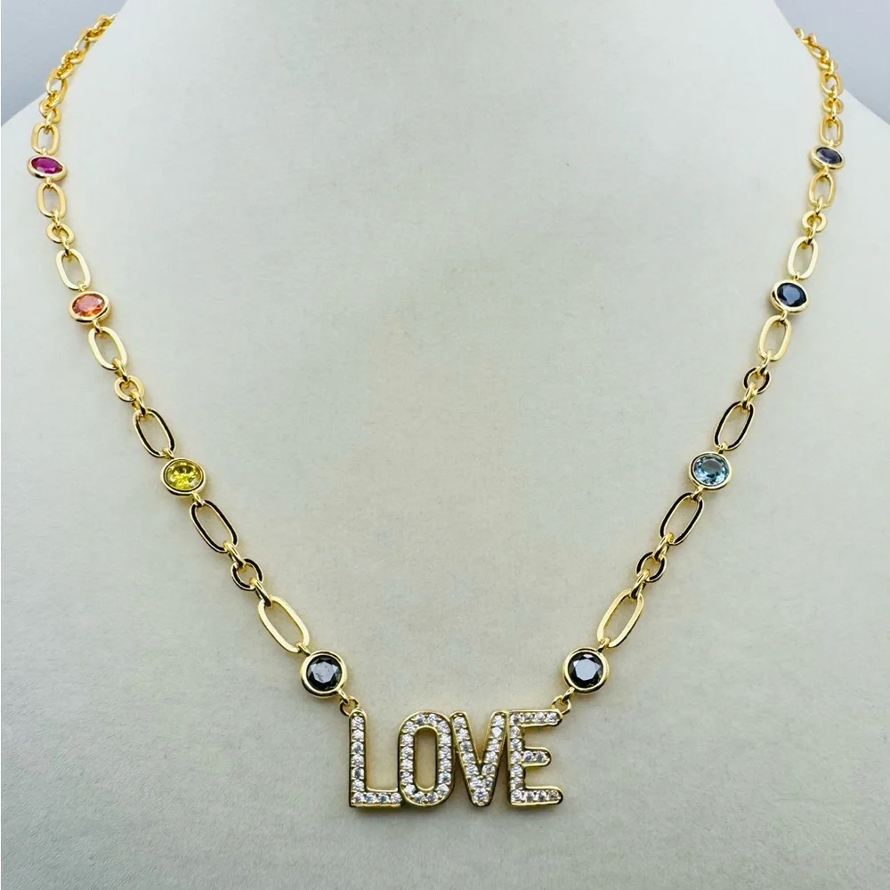 KATE SPADE 🌈 Rainbow In The Name Of Love Pendant Necklace NWT